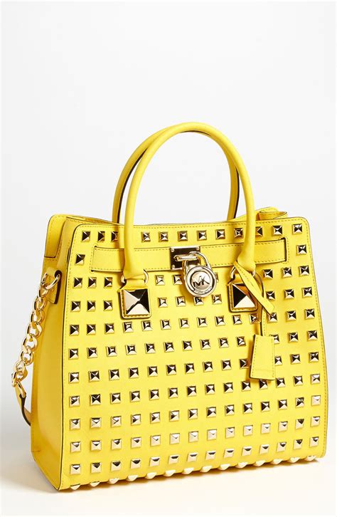 michael kors yellow hamilton|michael kors hamilton satchel large.